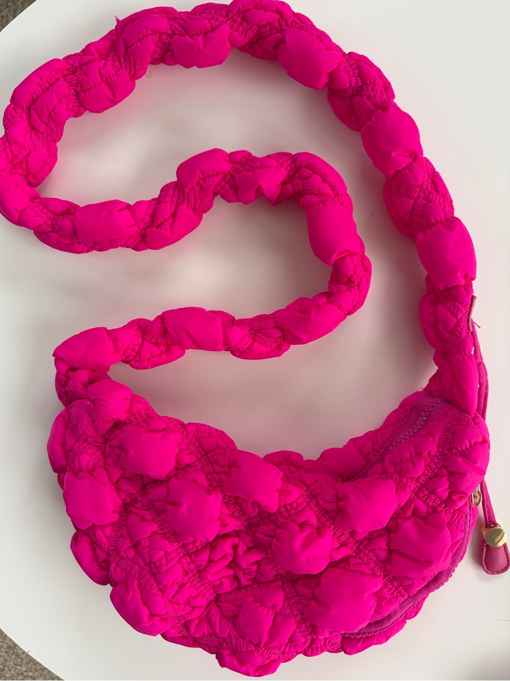 Puffy Scrunchy Crossbody Bag by Expressions New York - Magenta